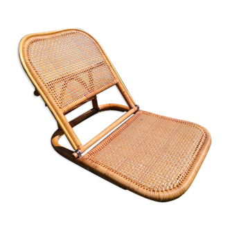 Chaise pliante en rotin