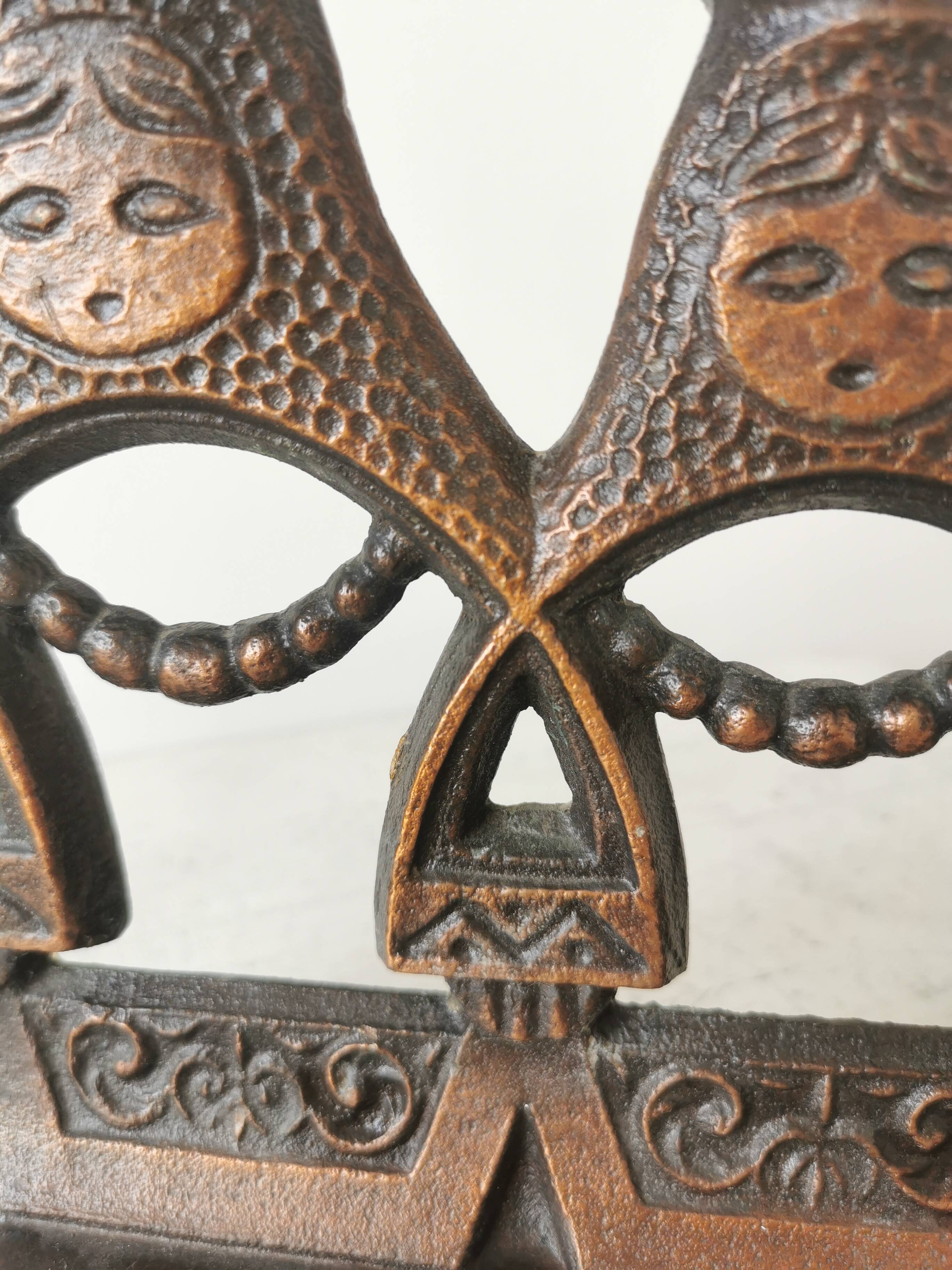 Vintage Russian Doll Candle Holder / 1960s Matryoshka Nesting 3 Candle Iron