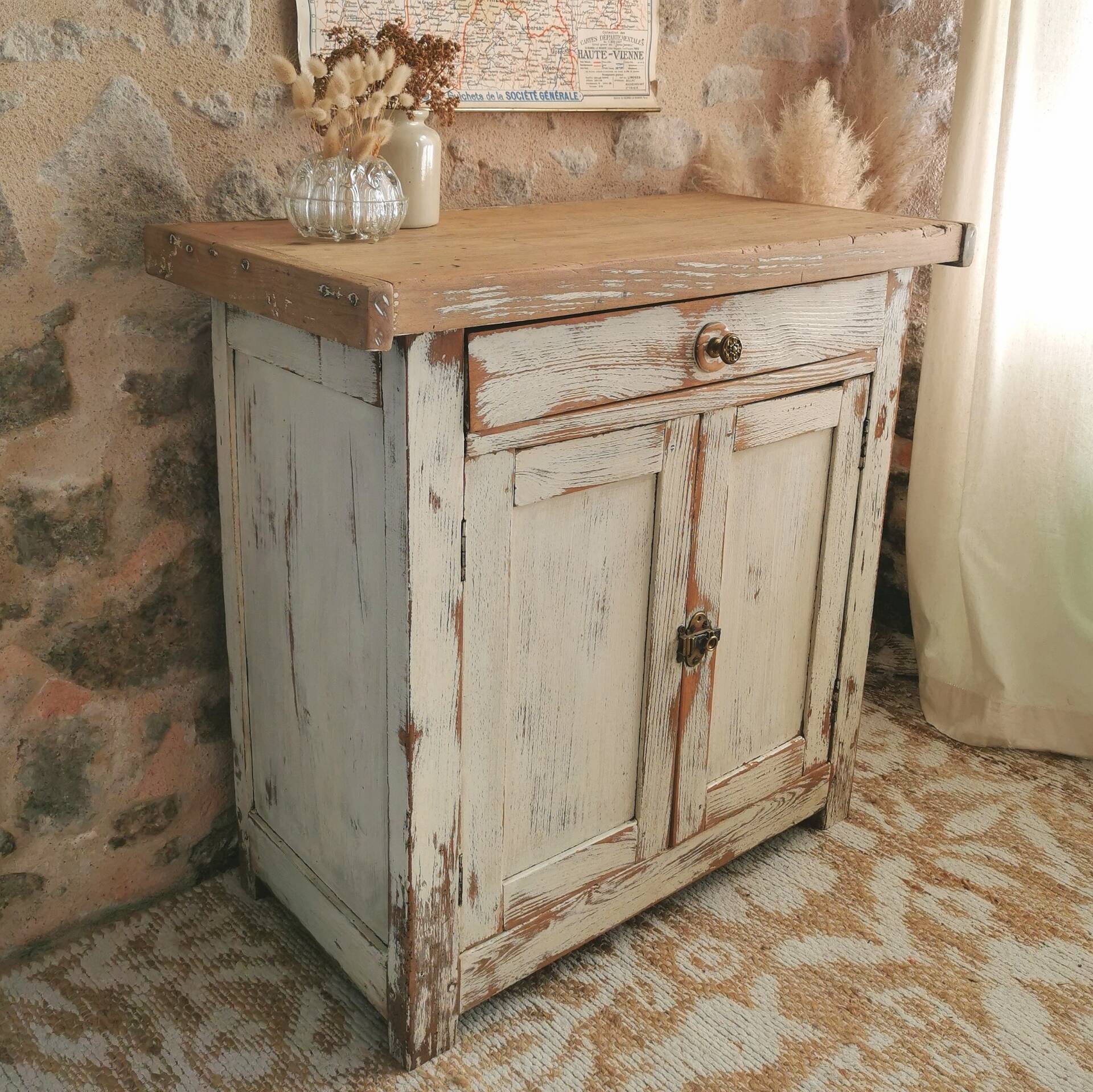Petit établi, meuble de métier ancien