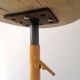 Former workshop stool - Wood and metal - Workers' manufacturing - On wheels - 1980