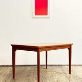 Danish mid century teak extendable dining table, denmark, 1960s