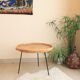 Tripod rattan coffee table, removable top