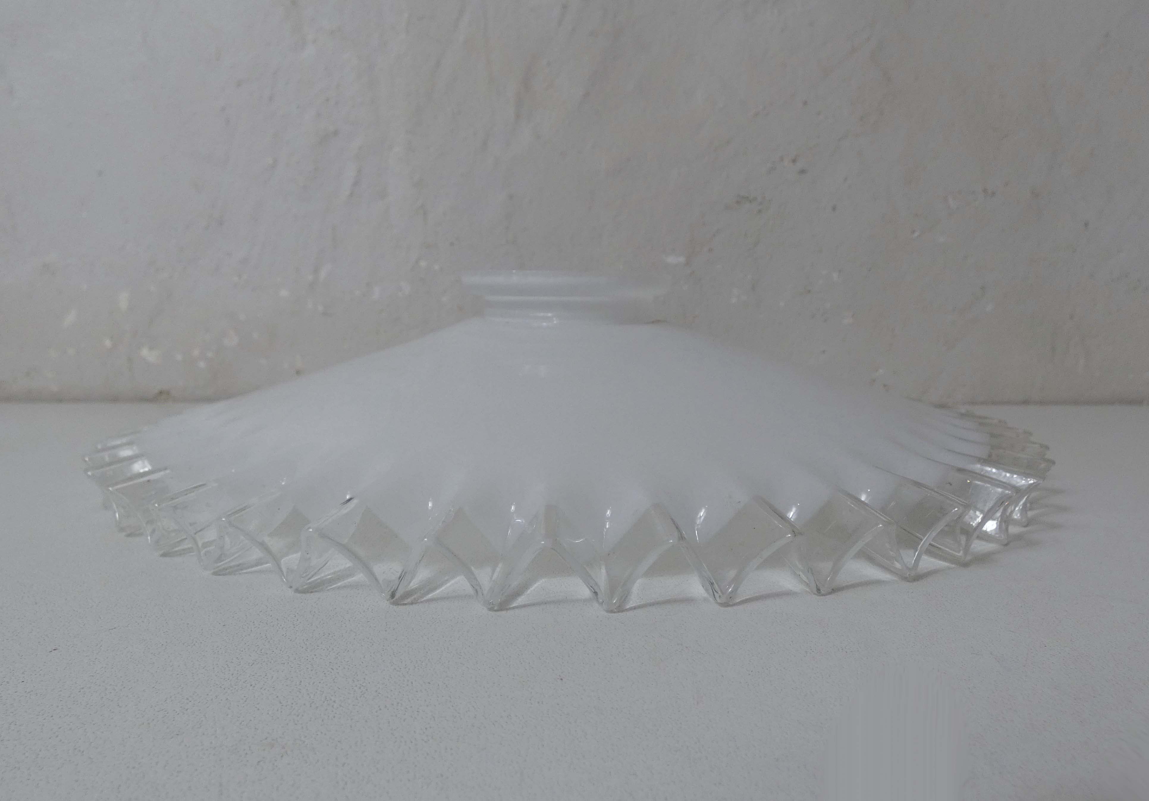 Lampshade in opaline glass white vintage