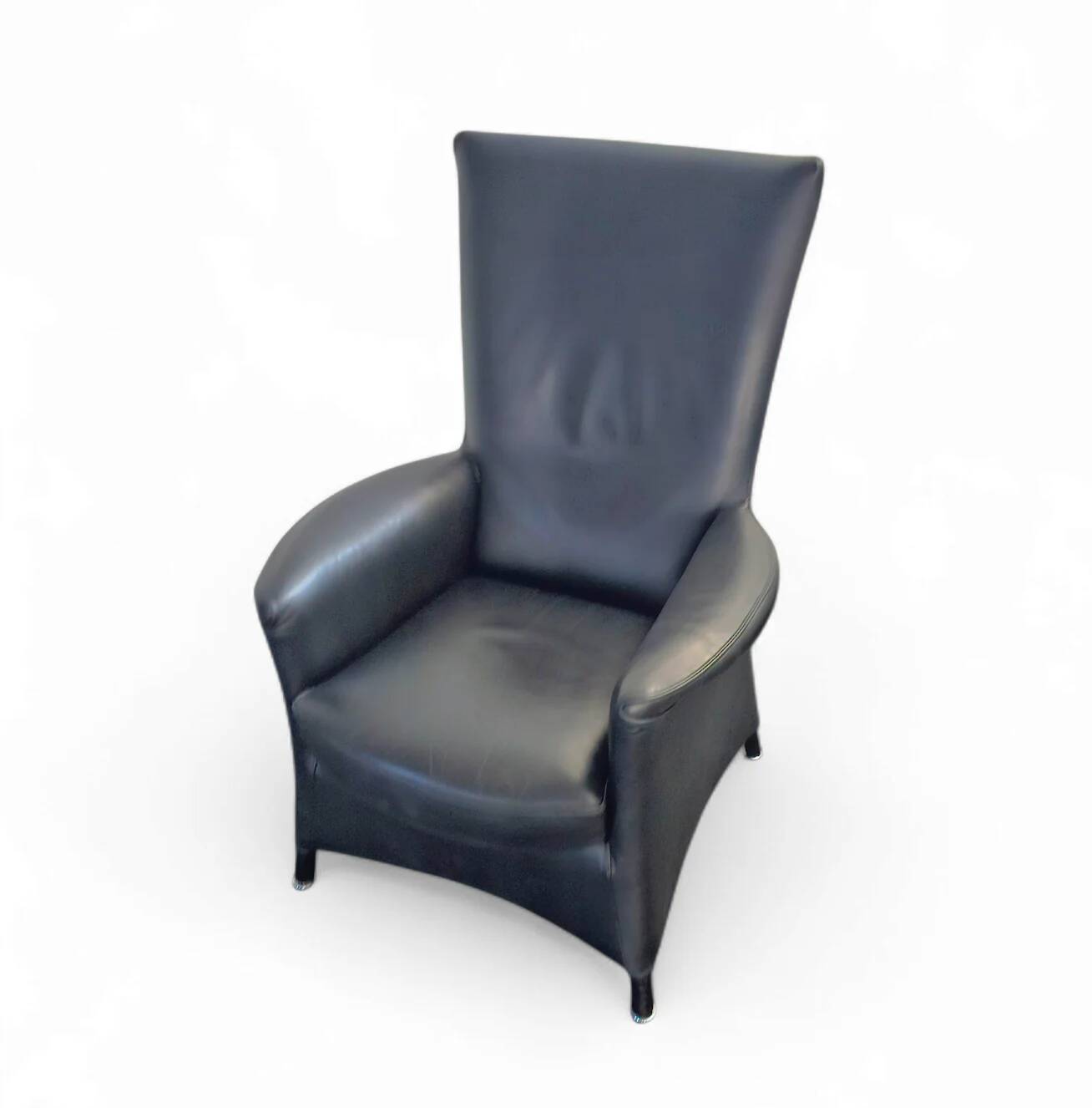 2 x armchair by Wittmann, design Paolo Piva, model Alta Highback, black leather