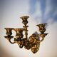Pair of appliques in gilded bronze and brass late nineteenth h:26CM