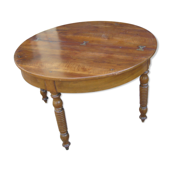 Table ronde demi lune plateau pliable console
