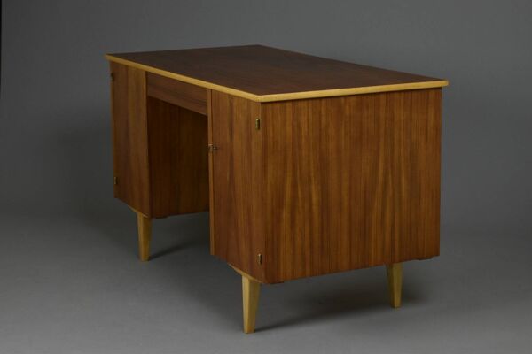 Bureau suédois double face en teck, fin des années 1950/début des années 1960, SMB Bodafors
