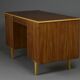 Bureau suédois double face en teck, fin des années 1950/début des années 1960, SMB Bodafors