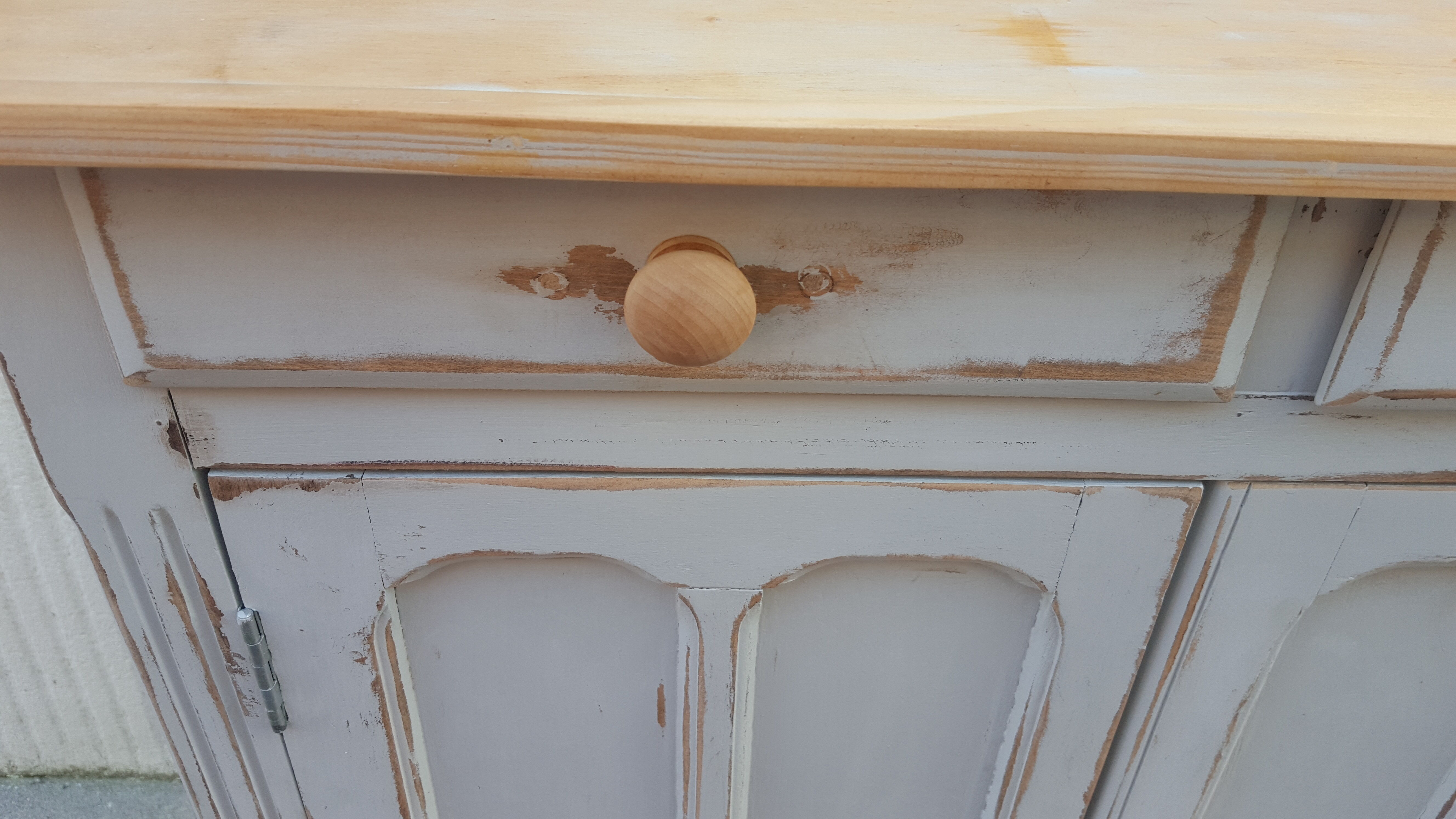 Parisian buffet patina blue grey