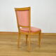 4 chaises hêtre & velours vintage 1950