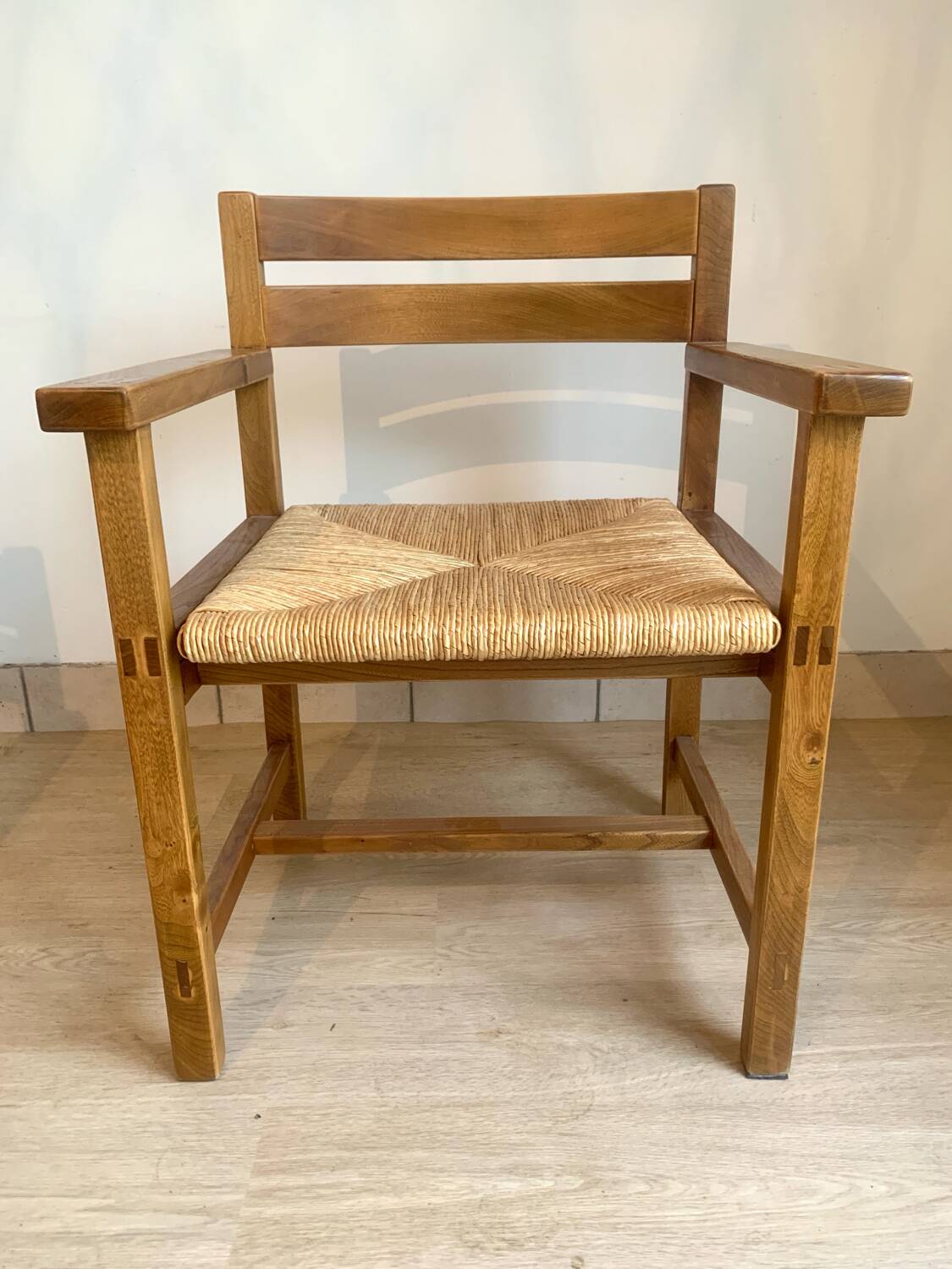 Solid elm armchair Maison Regain