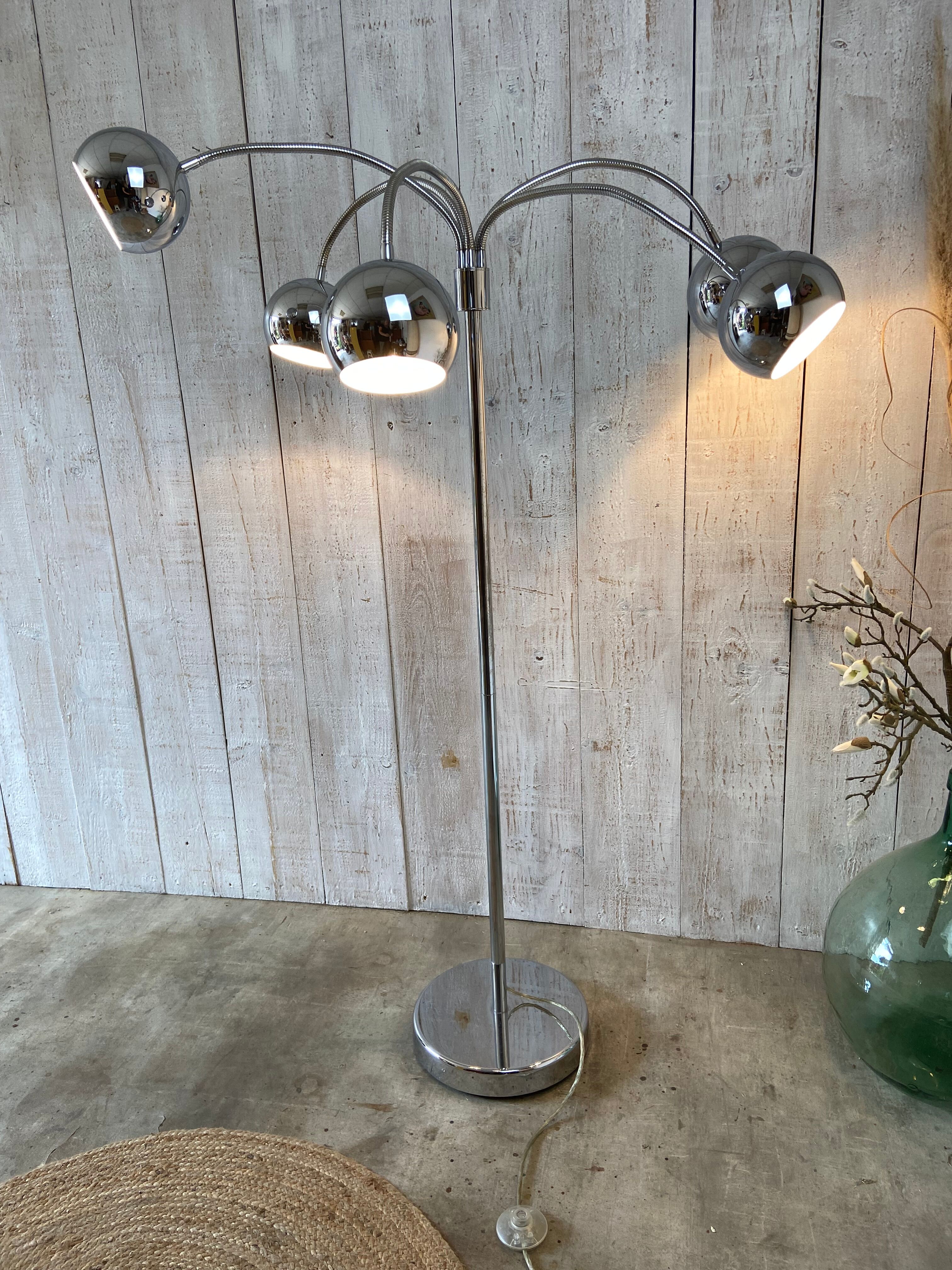 Vintage chrome floor lamp