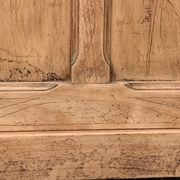 Parisian cabinet glazed raw wood nymphs and carved art nouveau decorations