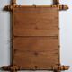 Turned wooden mirror in imitation of bamboo, mid-century, 47 cm x 59 cm