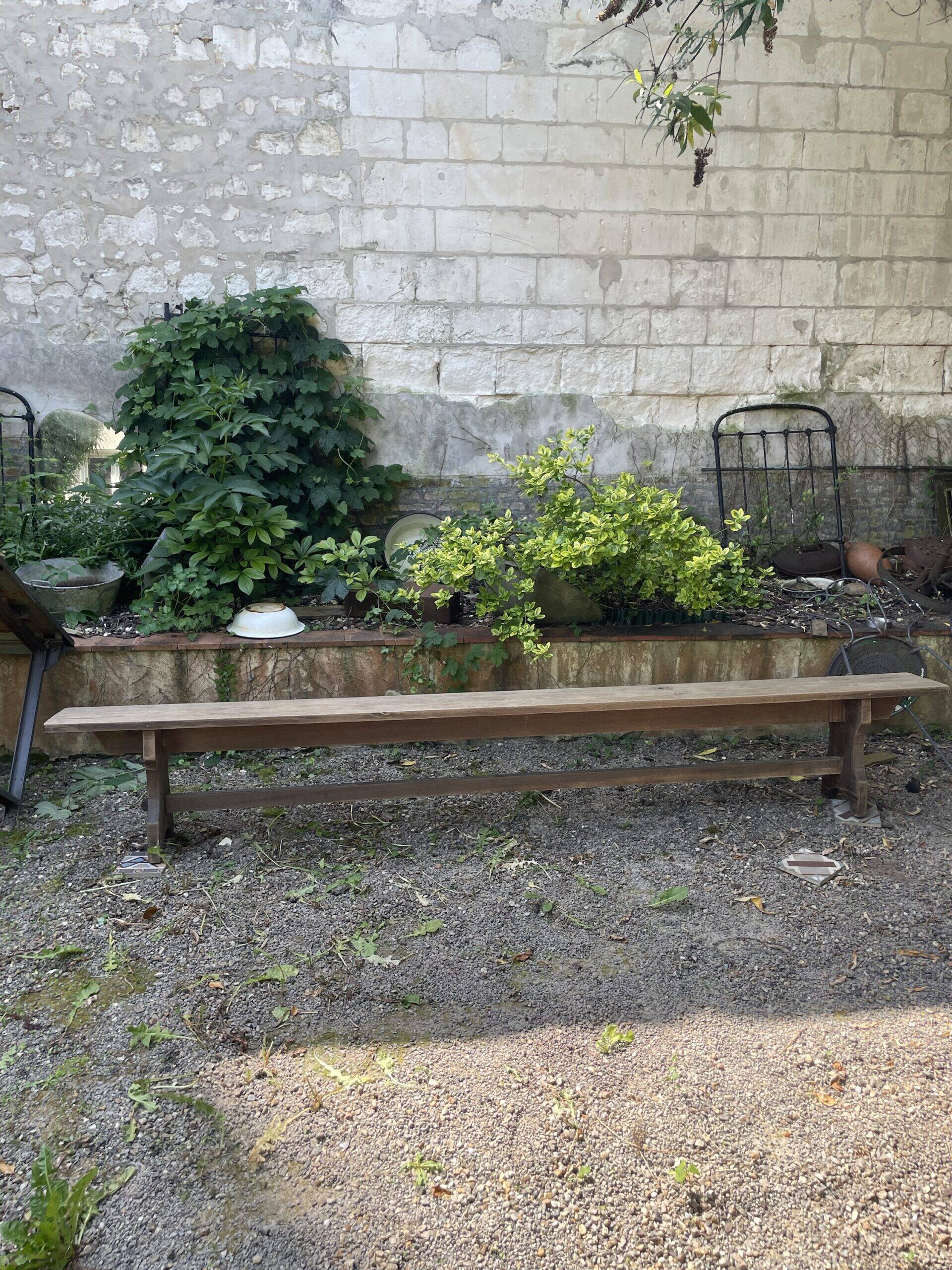 Banc en chêne massif 3m de longueur