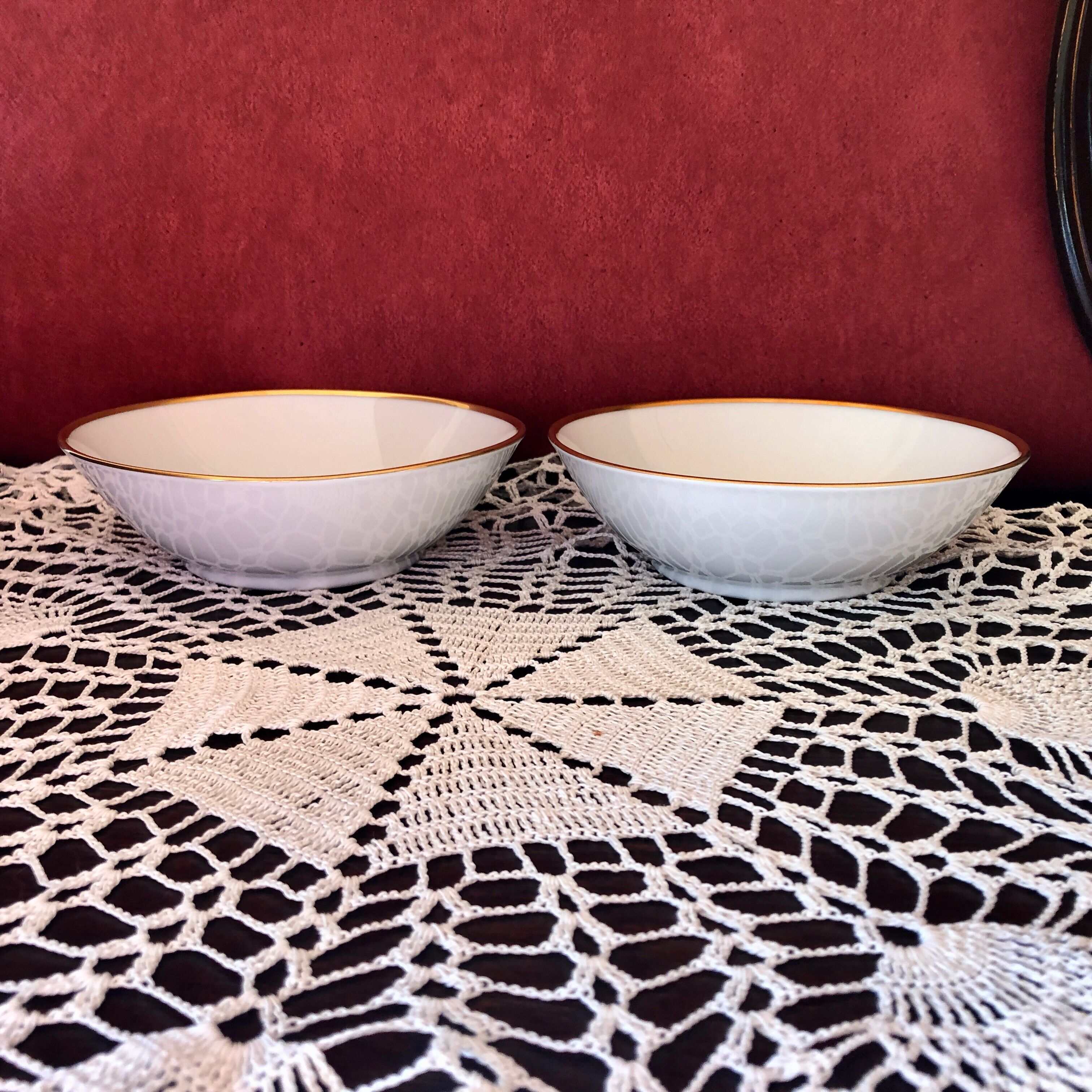 Set of 2 porcelain cups floral decoration KAISER