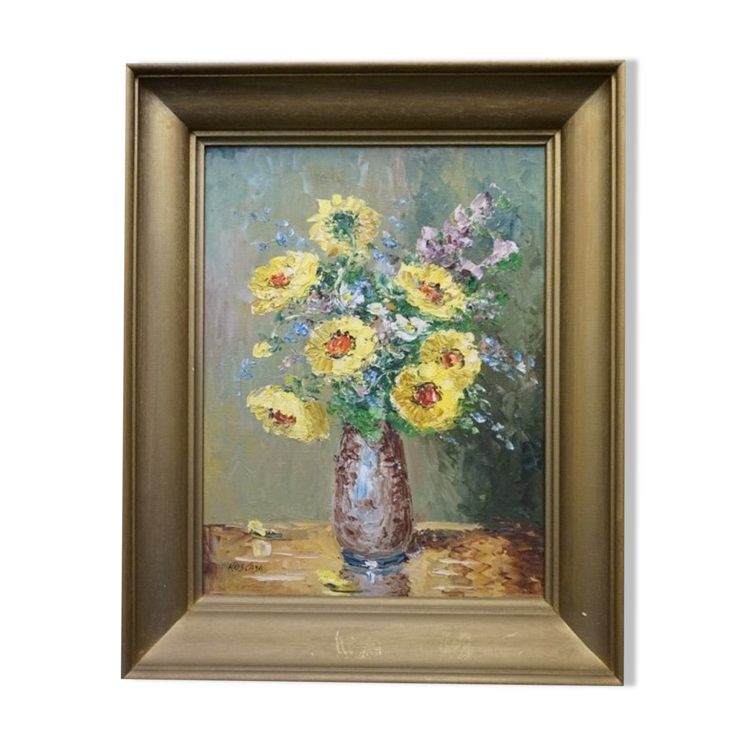 Tableau « Nature morte aux fleurs dans un vase »