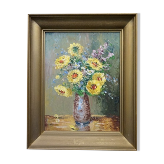 Painting flowers in a vase