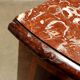 Rococo Neapolitan commode in red marble, poplar and bronze, Italy 1700.