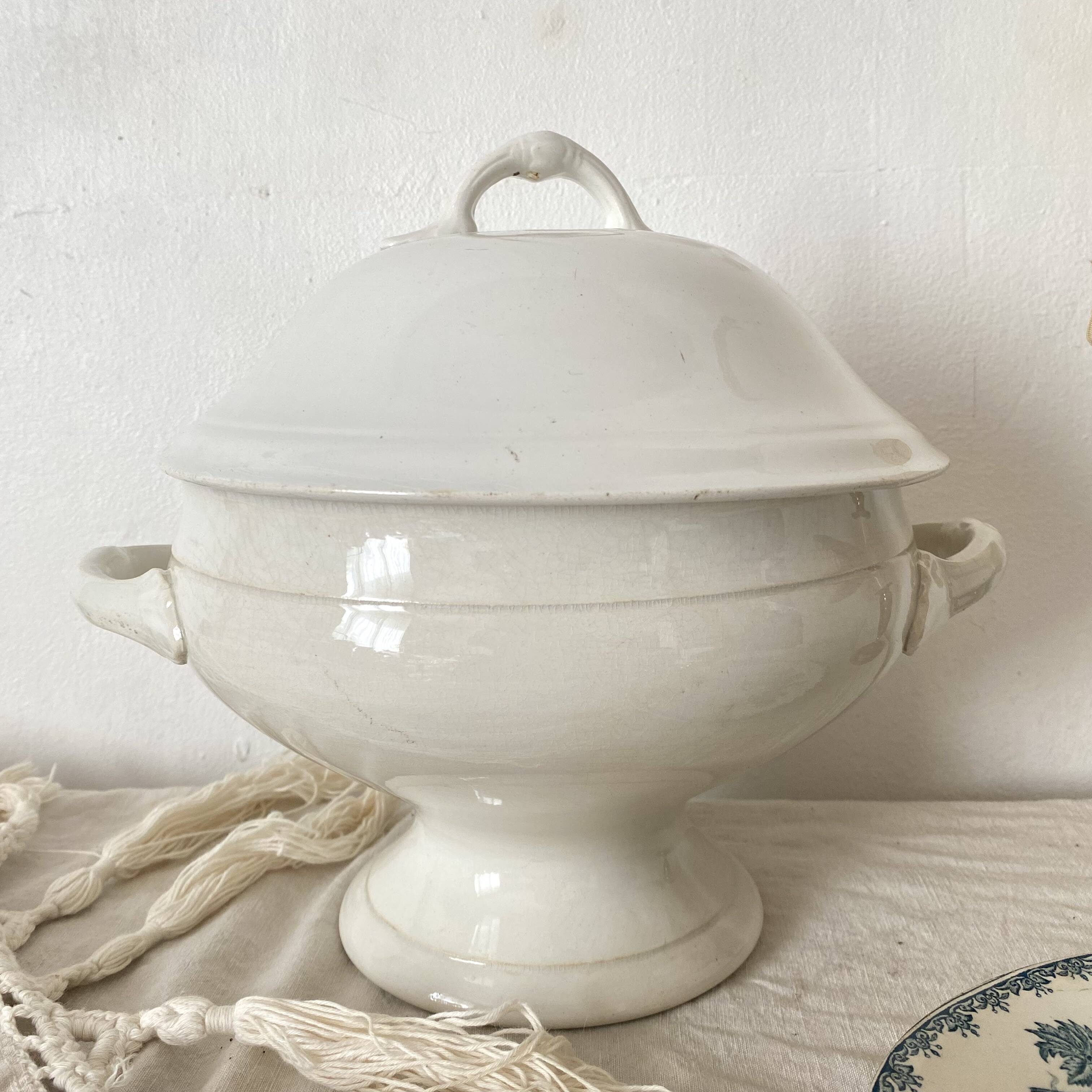 Antique St Amand soup tureen