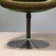 Paire de fauteuils vintage en tissu, mousse et métal, design Italie années 1970