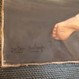 Oil on canvas, Reclining nude, Gaston Aubert