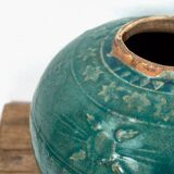 Ancien vase en céramique vert émeraude (c.1820)