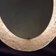 Erco large melted ice acrylic glass illuminated oval wall mirror, 1970s