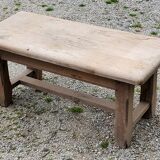 Old brutalist oak farmhouse coffee table