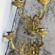 Pair of gilt bronze wall candlesticks