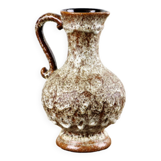 Vase Fat Lava Allemagne de l’Ouest Stein Keramik Poterie Vintage 28cm
