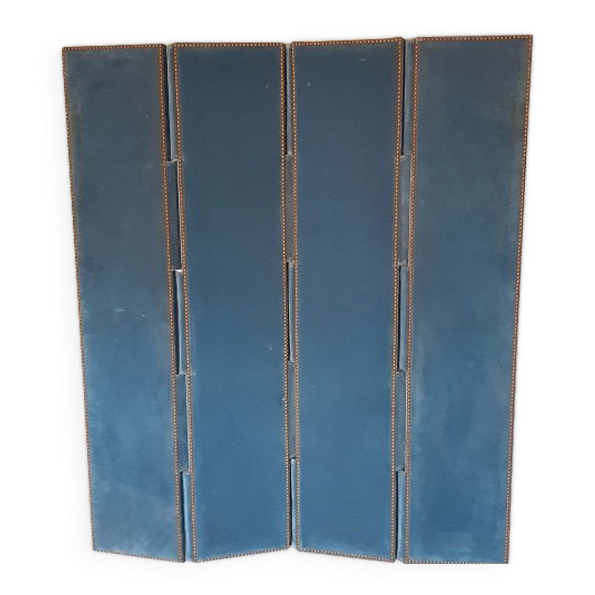 Antique screen with 4 leaves or 4 double-sided panels.