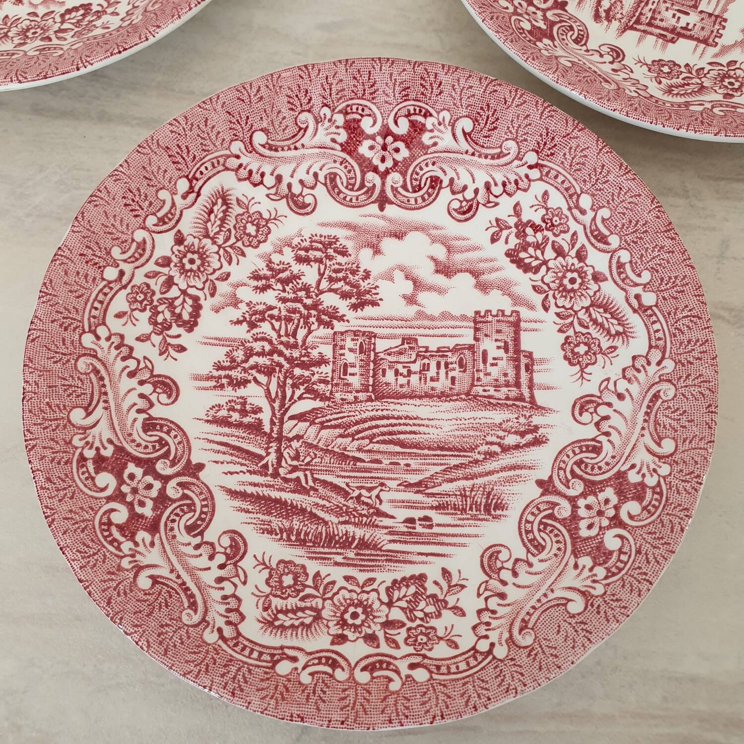 Tasses et sous-tasses Ironstone / service café thé Anglais "Olde Count
