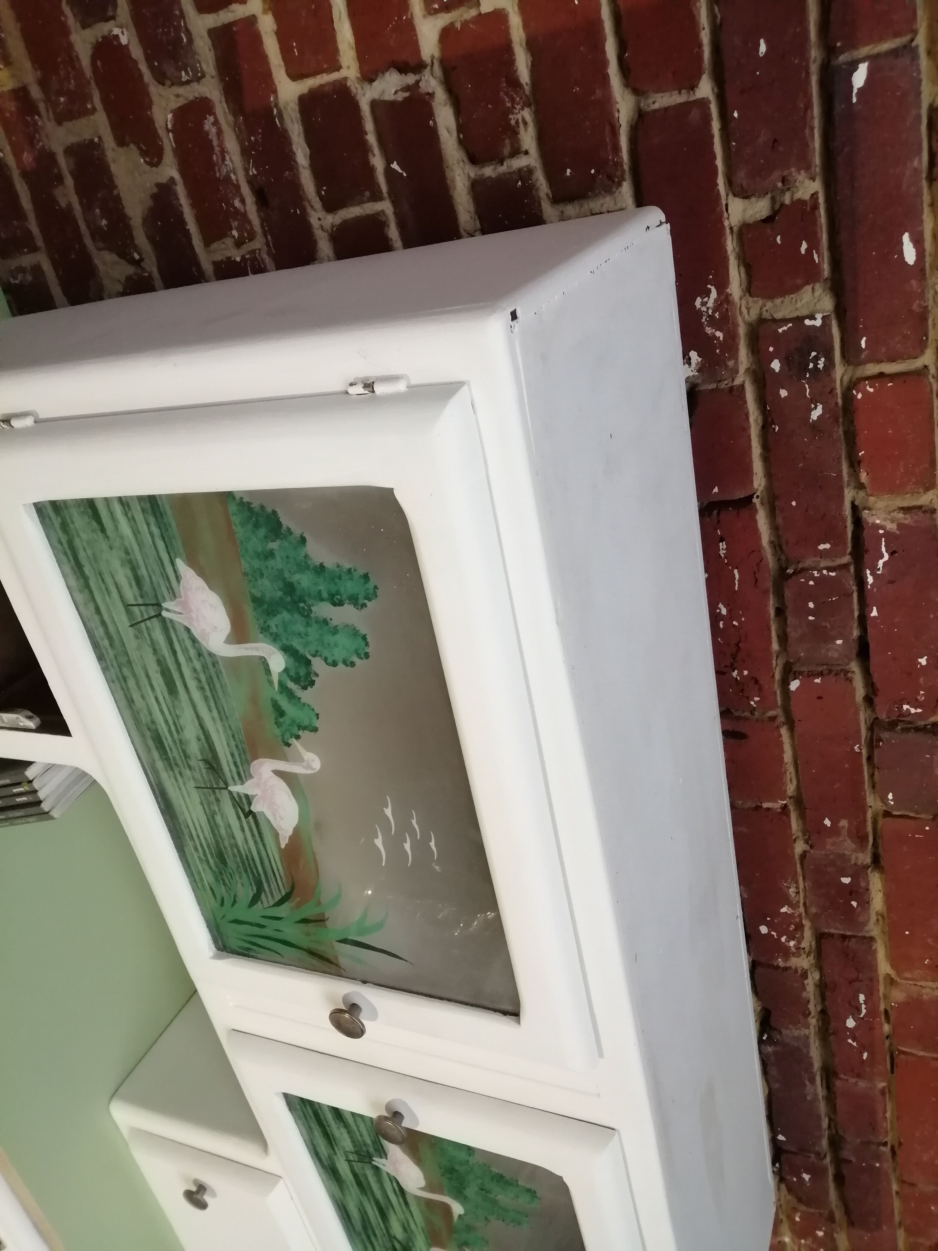 Buffet mado 50s white and brushed oak