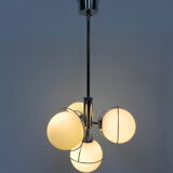 Vintage space age hanging lamp with 4 glass balls