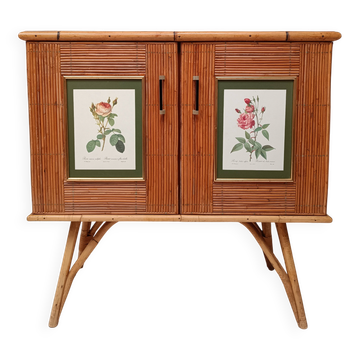 Bamboo and rattan sideboard from the 50s/60s.