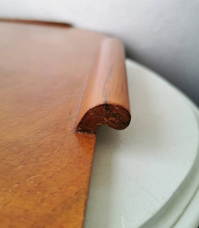 Vintage tray in wooden marquetry 1970