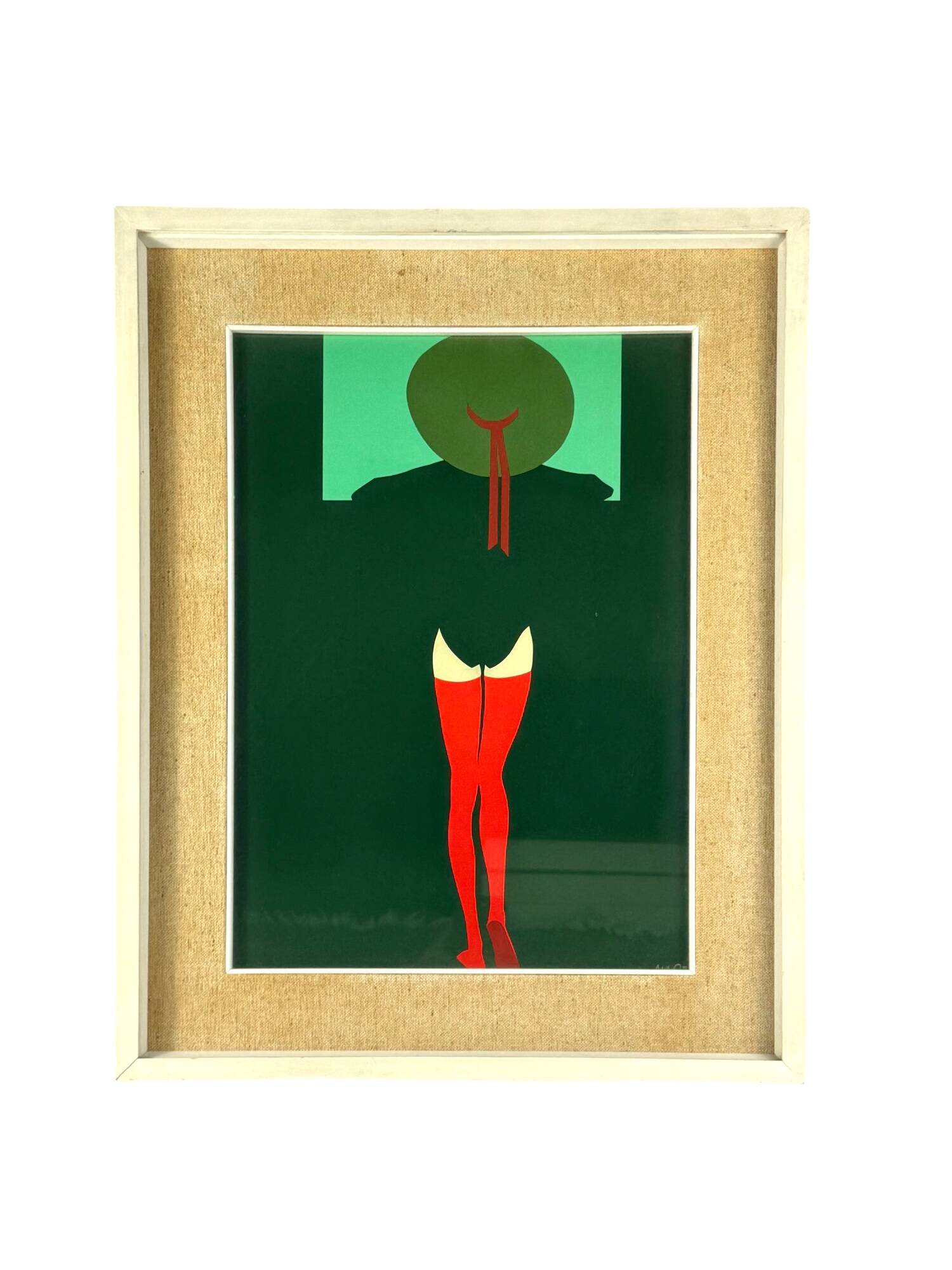 Amleto Dalla Costa, original serigraph framed, Milan Italy 1980s
