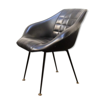 Vintage faux leather armchair