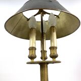 Lamp bouillotte bronze and brass Louis XVI style