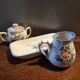 Ceramic dinette - Sugar bowl, creamer, dish set.