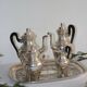 Silver-plated metal tea and coffee service in Empire style.