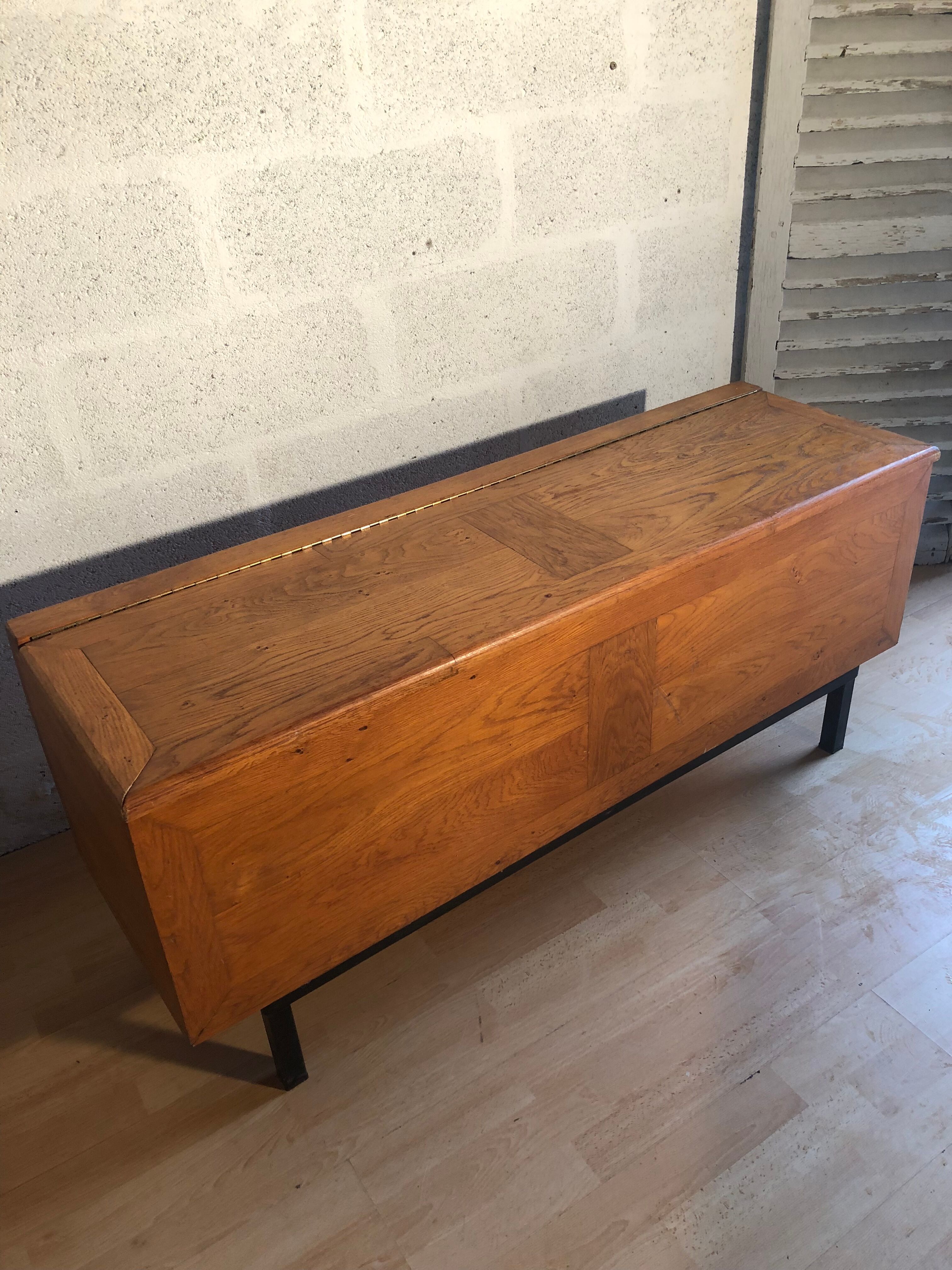 Coffre de rangement vintage banc enfilade