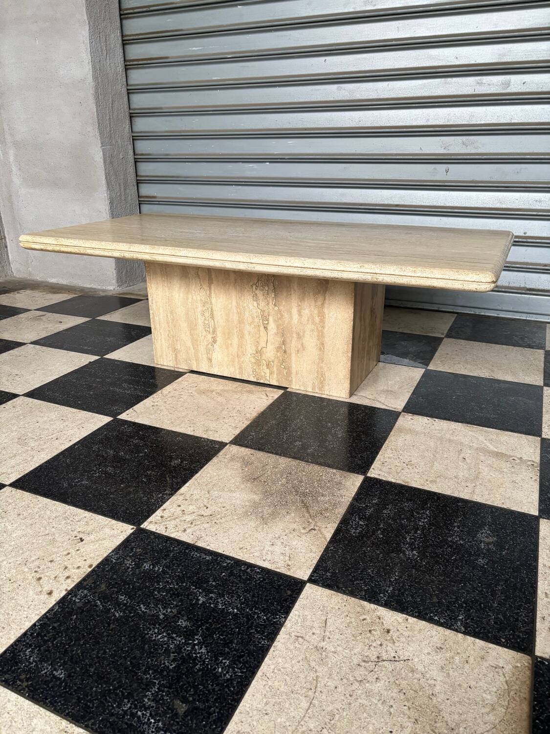 Vintage travertine coffee table