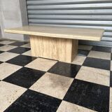 Table basse vintage en travertin
