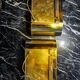Pair of "Foglios" brass wall lights, Italy, 1970