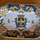 Old earthenware storage tray from Desvres Henri Delcourt, Rouen decor 1930