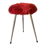 60s Mohair Tripod Stool