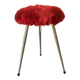 Tabouret tripode moumoute années 60