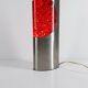 Retro decorative lamp with red glitter – brushed metal design